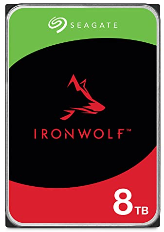 Seagate IronWolf 8TB NAS Internal Hard Drive HDD 3.5 Inch SATA 6Gb/s 7200 RPM 256MB Cache for RAID Network Attached Storage Frustration Free Packaging (ST8000VNZ04/N004)
