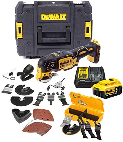 Dewalt DCS355P1 18v XR Brushless Oscillating Multi Tool + 40 Accessory Kit 5.0AH