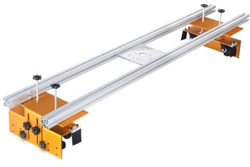 QZTODO Router Sled, Slab Flattening Jig, 58 inches Router Sled for Flattening Slabs,Adjustable Trimming Planing Machine for Woodworking, Orange