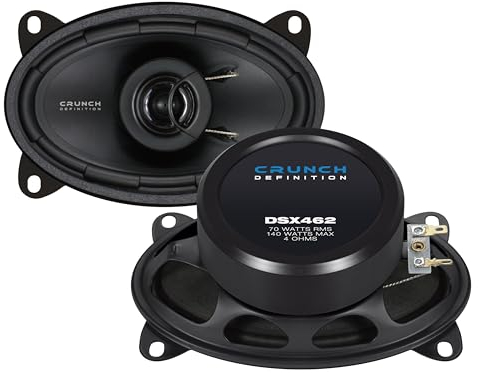 Crunch DSX-462 Definición Altavoz coaxial de 2 vías 10 x 15 cm | 1 par para instalación en vehículos