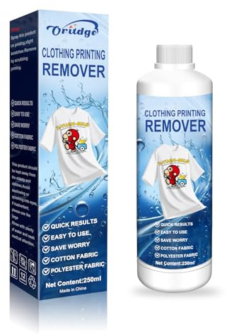Oritdge Solution de Nettoyage DTF 250ml, Solution Nettoyant d'encre DTF | DTF Remover, Kit de Nettoyage pour encre DTF pour textiles et impressions