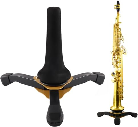 Gorise Portable Foldable Tripod Stand for Soprano Saxophone - Sturdy Sax Holder Stand