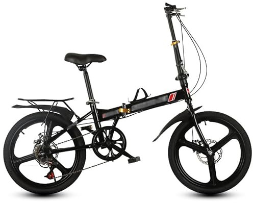 WJYCGFKJ Klappfahrrad Erwachsene, Klapprad 20 Zoll Faltrad Leichter Kohlenstoffstahl Folding Bike, Fahrrad Doppel V Bremse Schnellfaltsystem, Faltfahrrad mit Schutzbleche