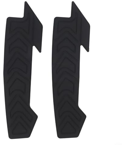 Honseadek Juego de 2 pegatinas protectoras de silicona para marco de bicicleta, protectores de tubo de cadena y tubo descendente para protección contra el desgaste, color negro (pegatinas de soporte