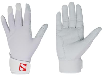 Barnett BBG-01 Paio di Guanti da Baseball battitore, t XS, c Bianco