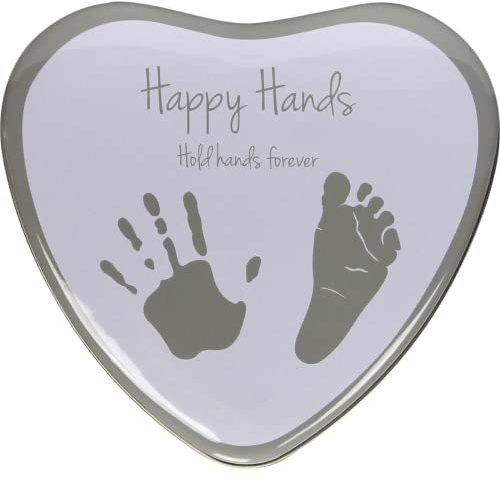 HappyHands 130006 2D hjärta form silver vit, grå, 460 g