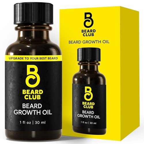 Beard Club - Beard Growth Serum with Natural Castor, Coconut and Avocado to Grow a Thicker, Fuller Beard, Fill in Patches and Stimulate Healthier Facial Hair Growth