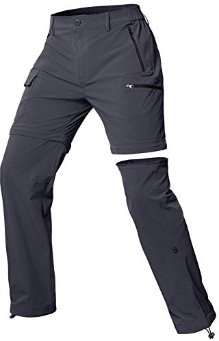Cycorld Damen-Wanderhose-Zip-Off-Trekkinghose, Atmungsaktiv Wanderhose Damen Schnell Stretch Trekkinghose Abnehmbar Zip Off Outdoorhose Sommer Hiking Pants Funktionshose (Grau, M)