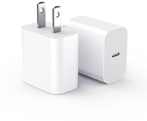USBC Charger Block for iPhone 18 Charging Plug,MFI Certified Fast USB C Wall Cube 2Pack Power Adapter for iPhone18/Duo/17/16/15/14/13/12/11/e/Air/Pro/Plus/Pro Max,for iPad Pro/Air/Mini USB-C Brick Box