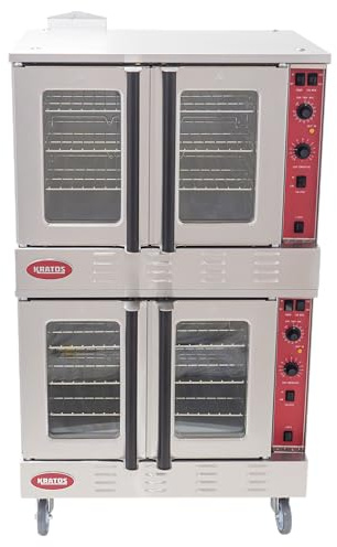Kratos Commercial Convection Oven - Full Size Double Stack Oven for Restaurants, 108,000 BTU, Natural Gas Powered (29Y-049)