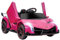 HOMCOM Kinder Elektroauto 12V Kinderauto mit Anzeige, Fernbedienung, Kinderfahrzeug mit Bluetooth, Lamborghini Veneno Elektrofahrzeuge mit Musikfunktion, für 3-6 Jahre Kinder, 3-7 km/h, Rosa