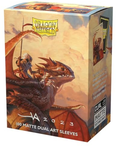 Dragon Shield | Matte Dual Art Standard Size Card Sleeves | 100 CT - Smooth & Tough Premium TCG Sleeves - Compatible with Pokemon, Flesh & Blood, One Piece & Magic the Gathering | The Adameer