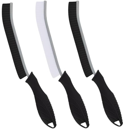 FOOGWEE 3 Pièces Brosse de Nettoyage des Interstices - Brosse Nettoyage Joint Carrelage Salle de Bain - Petite Brosse de Nettoyage Poil Dur - Brosse a Joint pour Cuisine Toilettes Robinetterie