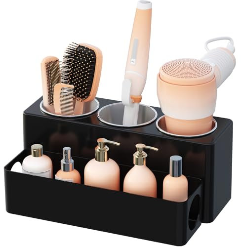 Organizador de Herramientas Lifewit, Soporte para secador de Pelo, Soporte de cepillos de acrílico removible para rizador/Herramientas de Peinado/Accesorios de Maquillaje en baño, tocador, Cocina