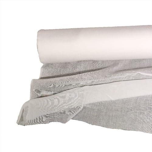 Black Barn Upholstery Supplies Tela de muselina de algodón de 152 cm de ancho, color blanco/muestra