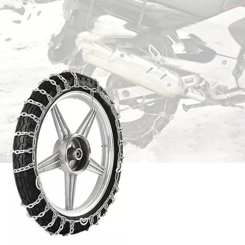 RJSQAQE Catene da neve riutilizzabili, catene per pneumatici da neve portatili, catene per pneumatici di emergenza, catene per pneumatici da neve, catene per pneumatici regolabili, universali per moto