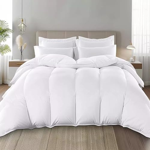 MH Traders Single Duvet 4.5 Tog, All Year Round Duvet, Soft, Warm and Comfortable Quilt Duvet With Hollowfibre Ideal For Summer And Winte (135x200cm)