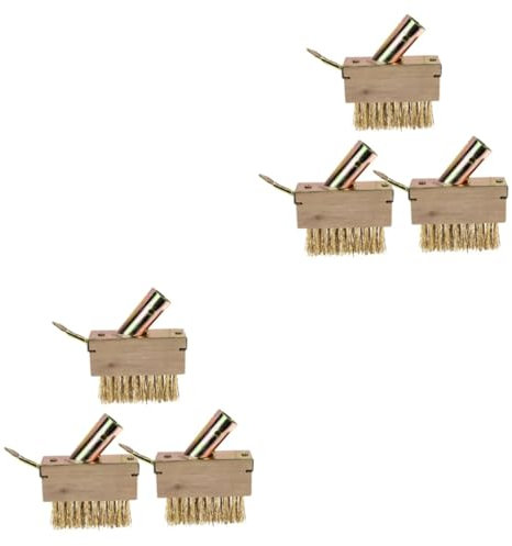 Kisangel 2 Series Cepillo De Deshierbe Mancha Cabezal De Corte De Cortacésped Guardabosque Cubierta Patio Cepillo Removedor Herramienta De Eliminación De Musgo Depuración Acero 3 Piezas*2