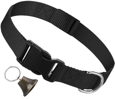 Eventerde Collier avec Clochette - Harnais Réglable en Nylon avec Clochette,Clochette Sonore Antiperte pour Pâturage, Accessoires Bétail Fermes et Élevages