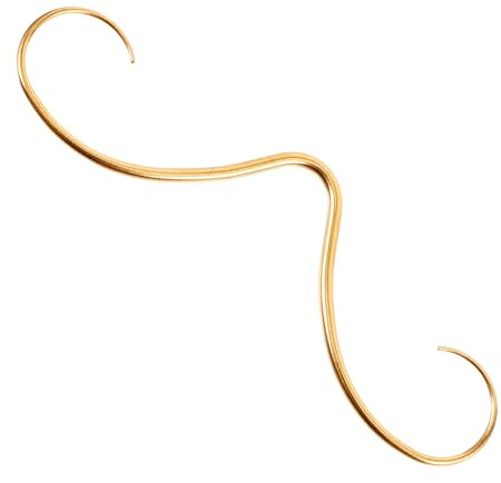 WATIIFUFU Anneau de Nez Moustache Septum Piercing en Acier Inoxydable Doré 16X62Mm Bijou de Corps pour Nez Percé Piercing Nasal pour Femmes Accessoire Polyvalent pour Soirée et Usage