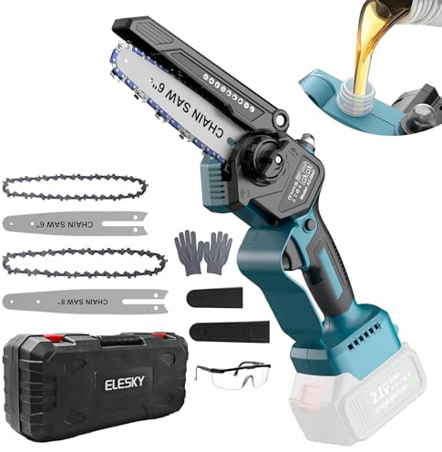 ELESKY Motosega a Batteria 6/8 Pollici 2 in 1, Senza Batteria