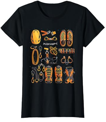 Vecteur de l'équipement d'escalade T-Shirt, Femme, Noir, XXL