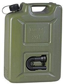 hünersdorff 802010 Kraftstoff-Kanister Profi 20L für Benzin, Diesel und andere Gefahrgüter, UN-Zulassung, Made in Germany, TÜV-geprüfte Produktion, oliv