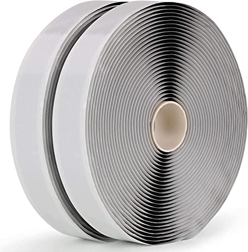 LLPT Lot de 2 bandes d'étanchéité auto-adhésives noires en butyle 2,5 cm x 10 m pour réparation de véhicules récréatifs, fenêtres, vitres, bateaux, étanchéité de toit en EPDM (BST232)