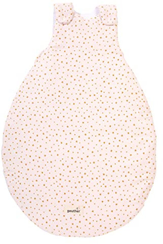 Geuther 4124 Babyschlafsack 62-68 Ganzjahresschlafsack aus 100% Bio-Baumwolle weicher Kinderschlafsack größenverstellbare & Pflegeleichte Baby Erstausstattung Starry Night Pink