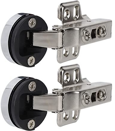 35 Cup 4 Hole Glass Door Hinge for Cabinet 35 Cup Glass Door Hinge for Home (Straight ArmFull Overlay 18mm)