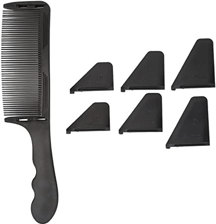 Peigne de Coiffeur incurvé, Peignes de Coiffeur à Dessus Plat Peignes de Coupe de Cheveux Résistants à la Chaleur, Peigne de Coiffeur, Peigne de Coupe de Cheveux à Dessus Plat (Noir)