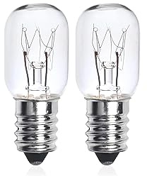 kanta Pack of 2-15W SES E14 Small Edison Screw Light Bulbs, Halogen, Warm White, 2800K, 230v, 100 Lumens, Fridge Freezer Sewing Machine Scentsy Lamp Bulb - Transparent