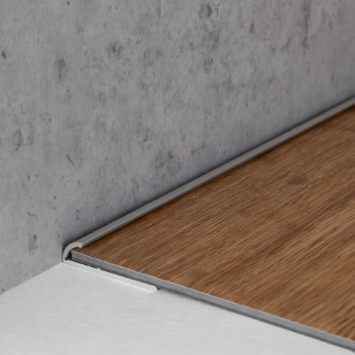 PROVISTON | Infattnings- och avslutningsprofil | aluminium | 25 x 4 x 2 700 mm | Silver | skärprofil | Slutlist | golvprofil