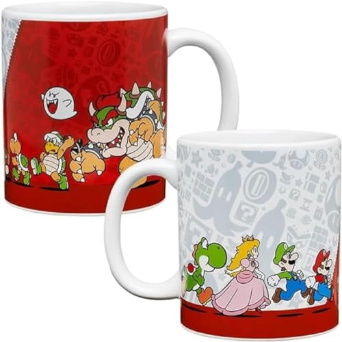 Taza Super Mario - Producto oficial Nintendo, taza de cerámica para fans, regalo para gamers y entusiastas de juegos retro, 300ml