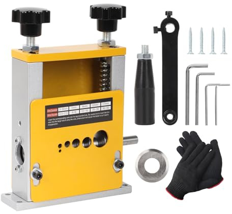 Qivine Maquina Pelar Cables, 3~17mm Pelacables Electricista con 6 Canales y 5 Cuchillas, Portátil Pelador de Cables Electricos para Reciclaje de Chatarra de Cobre