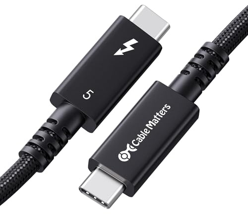 Cable Matters [Certificado por Intel] 80Gbps Cable Thunderbolt 5, 2m