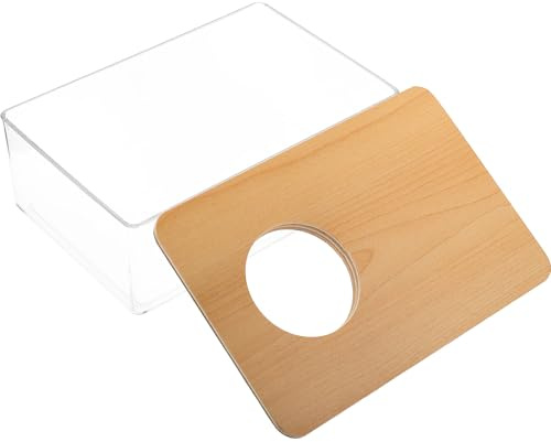 ARTSEWPLY Bañera Reutilizable para Hámster y Chinchillas de Acrílico Transparente, Caja de Baño de Arena sin Olores para Pequeños Animales en Jaula
