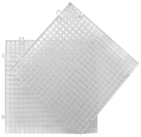 Creator's Waffelgitter für Glasschneider, Trockengestell für Kleinteile oder Flüssigkeiten, transparent, 2 Stück