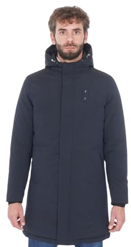 Ciabalù Parka Uomo Invernale Lungo con Cappuccio, Giaccone Imbottito Giubbotto Slim Fit con Tasche Laterali e Interne