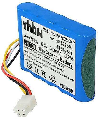 vhbw Akku kompatibel mit Gardena Sileno - R100Li, Sileno - R100LiC, Sileno City 250 15001 Rasenroboter Rasenmäher (3400mAh, 18,5V, Li-Ion)