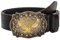 INOGIH Herren-Western-Cowboy-Lederschnallengürtel-mit-Longhorn-Bull-Floral-Graved-Gürtelschnalle für Jeans 33 bis 42 Taille, Adler-dunkler Kaffee, For Waist 31''- 34''