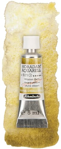 Schmincke – HORADAM® AQUARELL, Super Granulation, Wüsten Gelb, 5 ml, sehr stark granulierende Farbtöne, feinste, supergranulierende Aquarellfarben