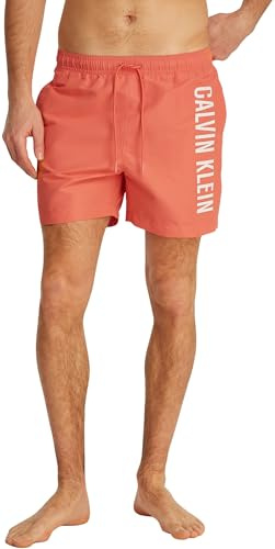Calvin Klein Slip de Bain Homme Medium Drawstring avec Cordon de Serrage, Orange (Dazzling Coral), S