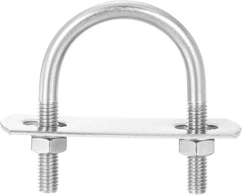 QUARKZMAN U-bultsats, 4 set 33 mm (1,3 tum) inre bredd 53 mm längd M6 rostfritt stål U-bult 304 U-bultar med muttrar och plattor, för båttrailrar