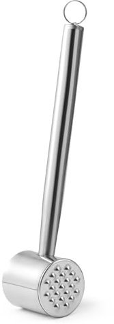 FHISKUNYU attendrisseur de Viande en Acier Inoxydable - Marteau Viande Double Face Solide avec 21 Pointes et Face Lisse - attendrisseurs à Viande 304 faciles à Nettoyer