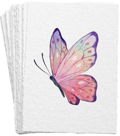 30 Feuilles Papier Fait Main, Papier Aquarelle 300G Coton 10.2 X 15.2 Cm Feuille Aquarelle, Vergé Watercolor Paper Pour Cartes De Vœux DIY, Lettres, Invitations, Peintures