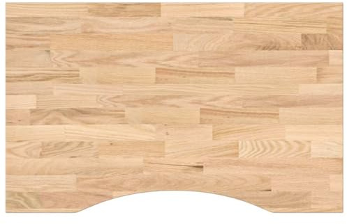 Nqyjm Tischplatte, unbehandelt, Massivholz, Eiche, rechteckig, für Couchtisch, Bartisch, Beistelltisch, Küchenarbeitsplatz, Modell 1