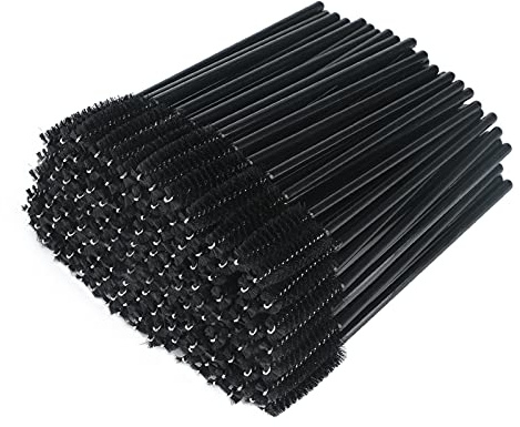 G2PLUS 300PCS Cepillo Pestañas,Gupillones Desechables Negro