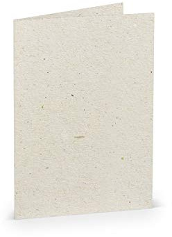 PAPERADO 50 vikbart kort DIN A6 Terra vanilj – dubbelkort förvikt 220 g/m² – 210 x 148 mm – fällkort pyssel inbjudningskort bröllop kommunion