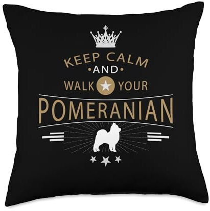 Pomeranian Pom-Dog Throw Pillow